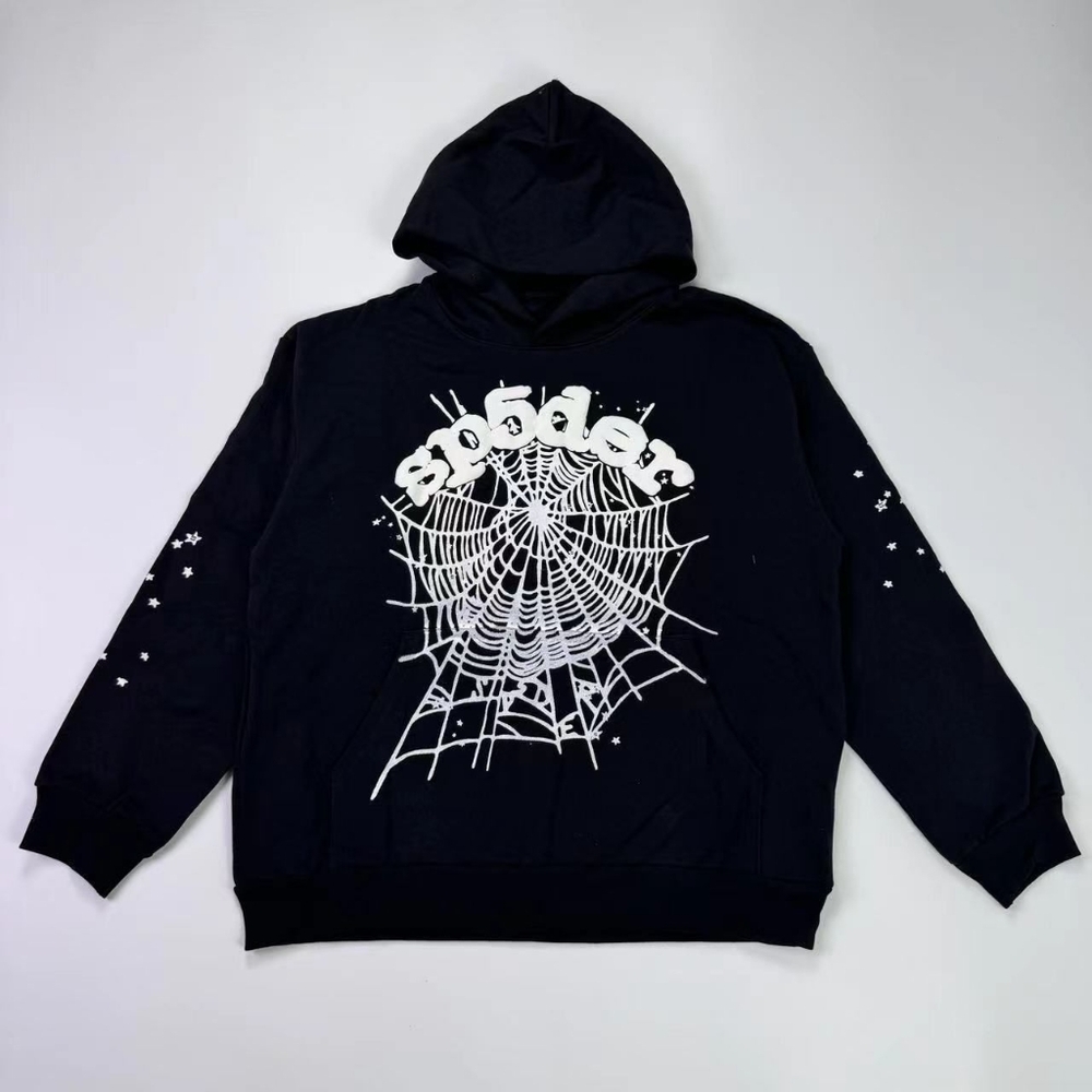 Sp5der OG Web Hoodie Black